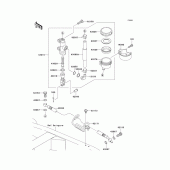 Схема узла: Задний тормозной цилиндр для Kawasaki ZR750 Z750S