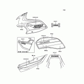 Схема узла: Наклейки (ブルー/エボニー; ZR1200-B1) для Kawasaki ZR1200 ZRX1200S