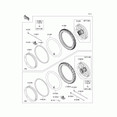 Схема узла: Шины для Kawasaki KX250/ KX252 KX250F