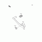 Схема вузла: Лапка гальма для Kawasaki BJ250 Estrella RS