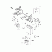 Схема вузла: Електроустаткування для Kawasaki EL250 Eliminator 250