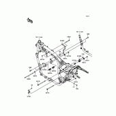Схема вузла: Кріплення двигуна для Kawasaki VN1700 Vulcan 1700 Nomad ABS
