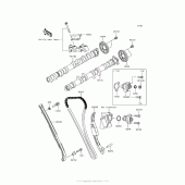 Схема вузла: Розподільний вал & Ланцюг ГРМ & Натягувач для Kawasaki ZX1000 Ninja ZX-10R