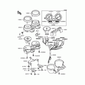 Схема вузла: Панель приладів (B7F) для Kawasaki ZR250 Balius-II