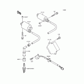 Схема вузла: Котушка запалювання для Kawasaki EX400 EX-4