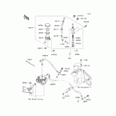 Схема вузла: Задній гальмівний циліндр Kawasaki KLE650 Versys 650 ABS