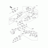 Схема вузла: Поворотники для Kawasaki EX500 Ninja 500R