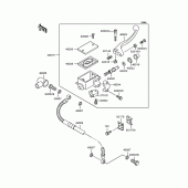 Схема вузла: Передній гальмівний циліндр Kawasaki KLX250 KLX250ES