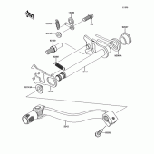 Схема вузла: Лапка КПП для Kawasaki KX85 KX85
