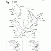 Схема вузла: Cowling lowers(1/2)(ex250-h1/h2) для Kawasaki EX250 ZZR250