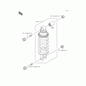 Схема узла: Амортизатор(ы) для Kawasaki ZX600 Ninja ZX-6