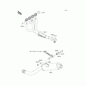 Схема вузла: Вихлопна система для Kawasaki ZR750 Z750S