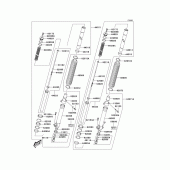 Схема узла: Вилка передней оси для Kawasaki KLX400 KLX400R
