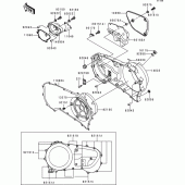 Схема узла: Right engine cover(s) для Kawasaki VN1500 VN1500 Classic