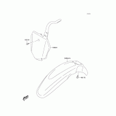 Схема вузла: Переднє крило для Kawasaki KLX125 KLX125