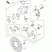 Схема вузла: Заднє гальмо для Kawasaki VN1500 VN1500 Classic Tourer