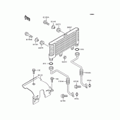 Схема узла: Масляный охладитель для Kawasaki ZR400 Zephyr X