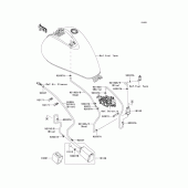 Схема узла: Fuel evaporative system(ca) для Kawasaki VN900 Vulcan 900 Classic LT