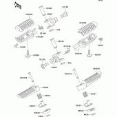 Схема вузла: Підніжки для Kawasaki ZR1100 ZRX1100-II