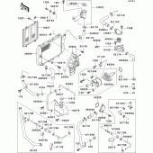 Схема узла: Радиатор (1/3) для Kawasaki EX250 ZZR250
