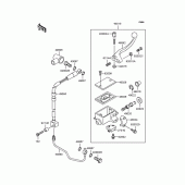 Схема узла: Передний тормозной цилиндр для Kawasaki KLX250 KLX250
