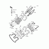 Схема вузла: Клапанна кришка для Kawasaki VN250 Eliminator 250V