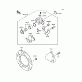 Схема вузла: Заднє гальмо для Kawasaki BJ250 Estrella RS