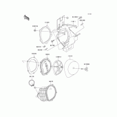 Схема узла: Воздушный фильтр для Kawasaki KX125