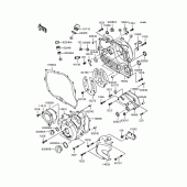 Схема вузла: Кришка двигуна для Kawasaki KL250 KL250 Super Sherpa