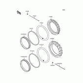 Схема вузла: Колеса (Шини) для Kawasaki KLX250 D-Tracker