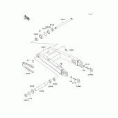 Схема вузла: Задній важіль (Маятник) для Kawasaki ZX600 Ninja ZX-6R
