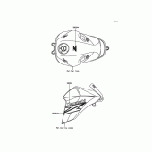 Схема вузла: Decals(Green) для Kawasaki ZR800 Z800