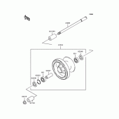 Схема узла: Ступица переднего колеса для Kawasaki VN400 Vulcan Classic