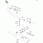 Схема вузла: Вихлопна система для Kawasaki BN125 Eliminator