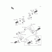 Схема узла: Подножки для Kawasaki KL650 KLR650