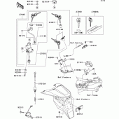 Схема узла: Замок зажигания для Kawasaki ZR750 Z750