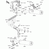 Схема вузла: Вихлопна система для Kawasaki ZX1400 ZZR1400 ABS