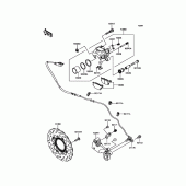 Схема узла: Задний тормоз для Kawasaki ER650 Z650 ABS