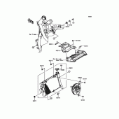 Схема вузла: Радіатор для Kawasaki EN650 Vulcan S ABS SE