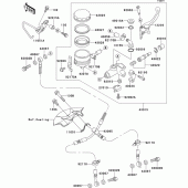 Схема узла: Передний тормозной цилиндр для Kawasaki ZX600 Ninja ZX-6R