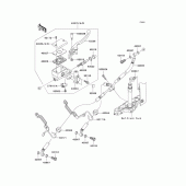 Схема вузла: Передній гальмівний циліндр для Kawasaki VN1600 VN1600 Classic