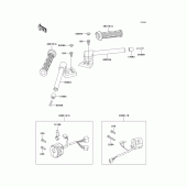 Схема узла: Руль & Пульт управления рулевой для Kawasaki ZX1100 Ninja ZX-11