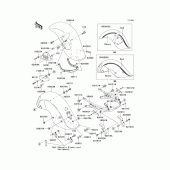 Схема вузла: Fenders(vn1500-r2h) для Kawasaki VN1500 VN1500 Drifter