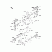 Схема вузла: Підніжки для Kawasaki VN1500 VN1500 Mean Streak