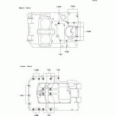 Схема вузла: Болти картера двигуна для Kawasaki ER500 ER-5