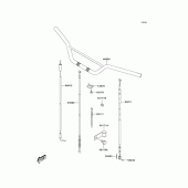 Схема вузла: Кермо & Пульт управління кермовим для Kawasaki KLX125 KLX125