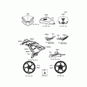 Схема вузла: Наклейка (Bur-) (LFFA) для Kawasaki EX250 Ninja 250
