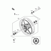 Схема узла: Переднее колесо для Kawasaki ZX636 Ninja ZX-6R ABS KRT Edition