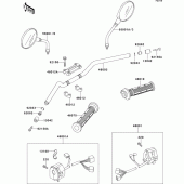 Схема узла: Руль & Пульт управления рулевой для Kawasaki ZR1100 Zephyr 1100RS