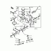 Схема узла: Передний тормозной цилиндр для Kawasaki ZX400 ZXR400